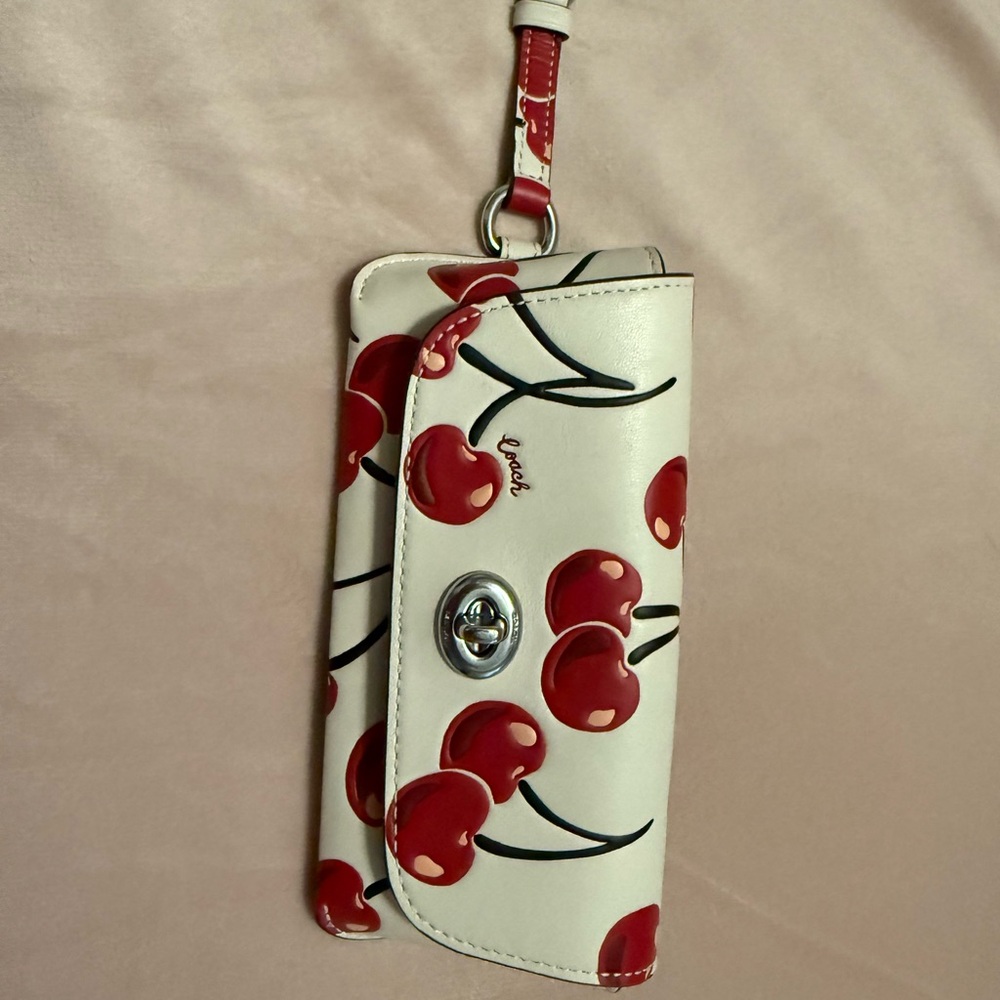 Coach Cherry Print Wristlet for Eyeglasses or Sunglasses - glasses case - NWT